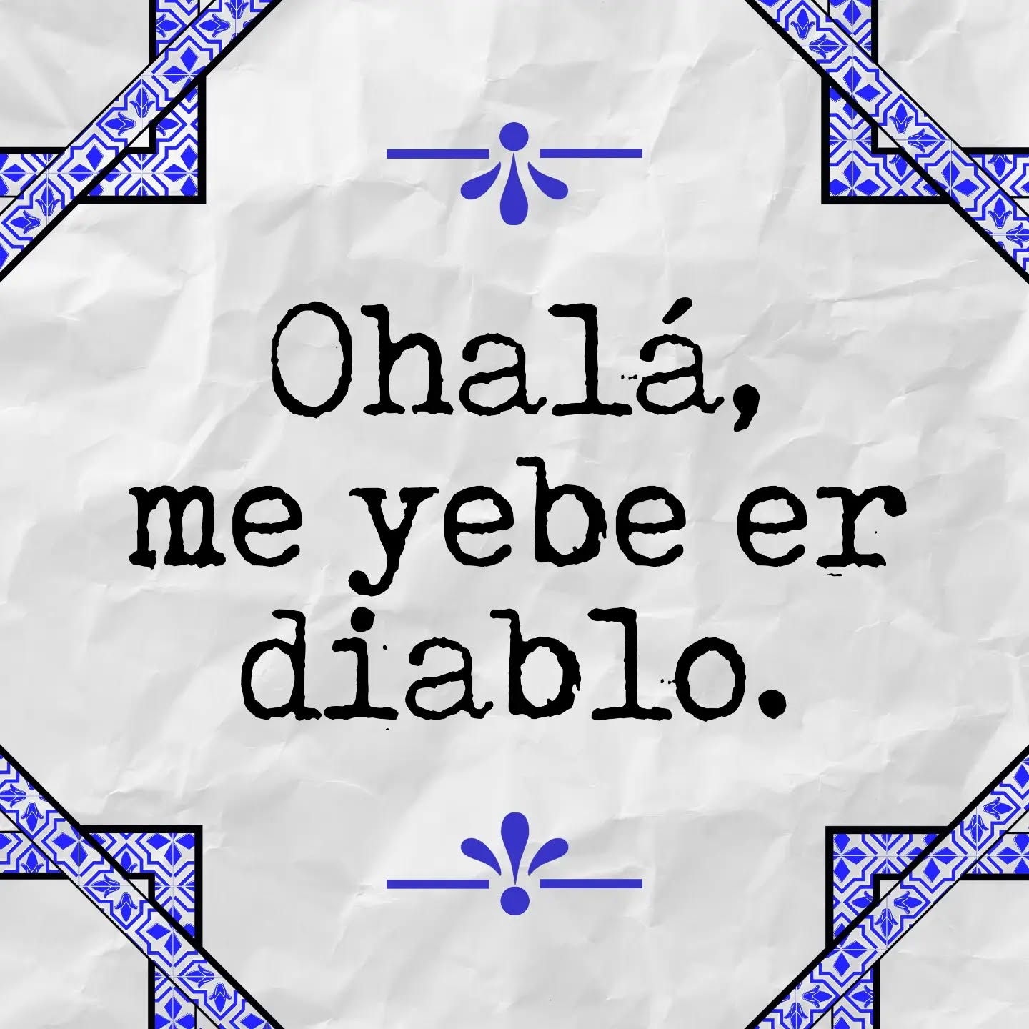 Lunê, guerta de bacaçionê, berano, calôh, ganâ de îh a la playa, madrugâh, que mâ por diô?
#diablo #lunes #andalûh #zestadiablo #zestaperdiendo