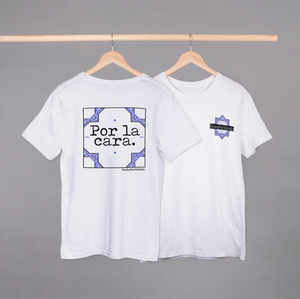 porlacara_castellano_back Camiseta Especial Manga Corta Por la cara
