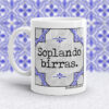 Taza Soplando birras
