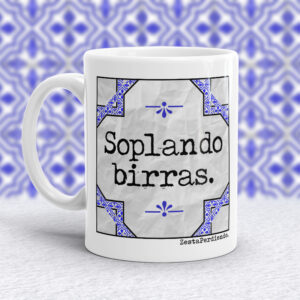Taza Soplando birras