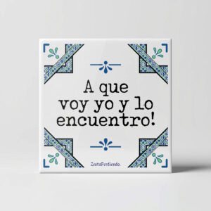 Azulejo A que voy yo y lo encuentro!