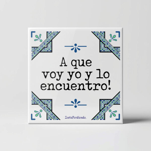 Azulejo A que voy yo y lo encuentro!