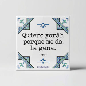 Azulejo Quiero llorar