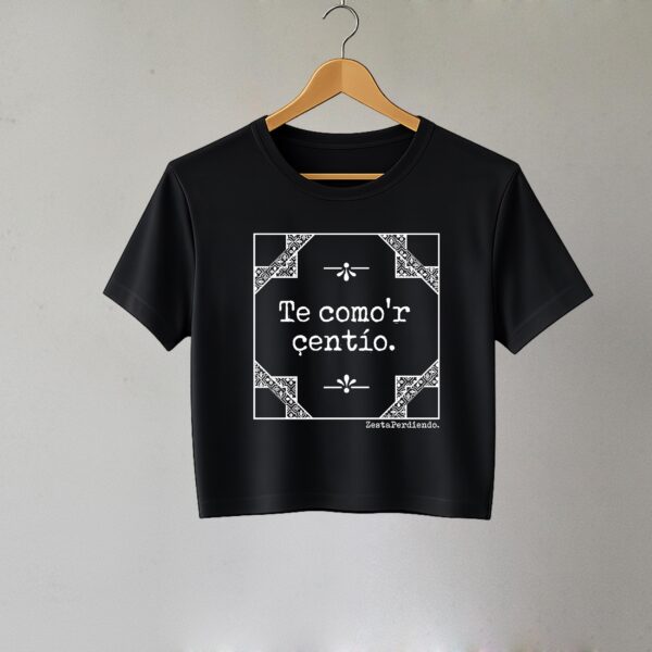 Croptop Negro Te como el sentío