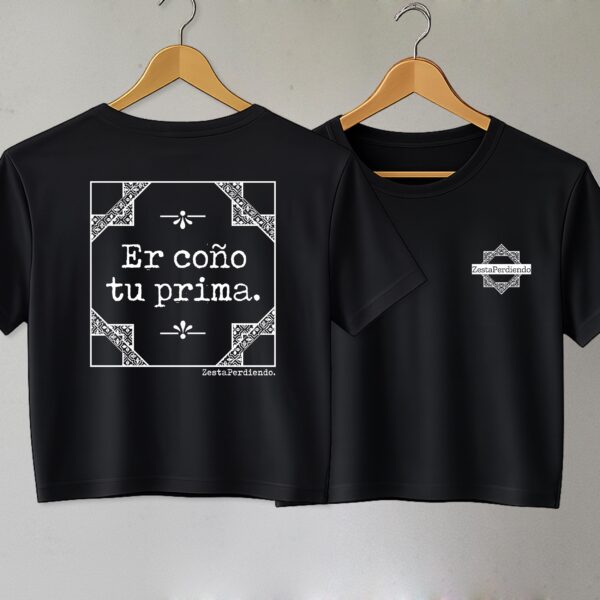 Croptop Negro Er c*** tu prima