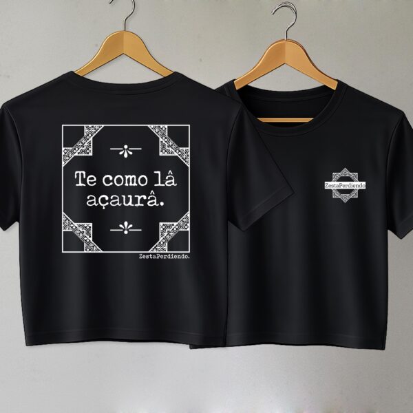 Croptop Negro Te como las asauras