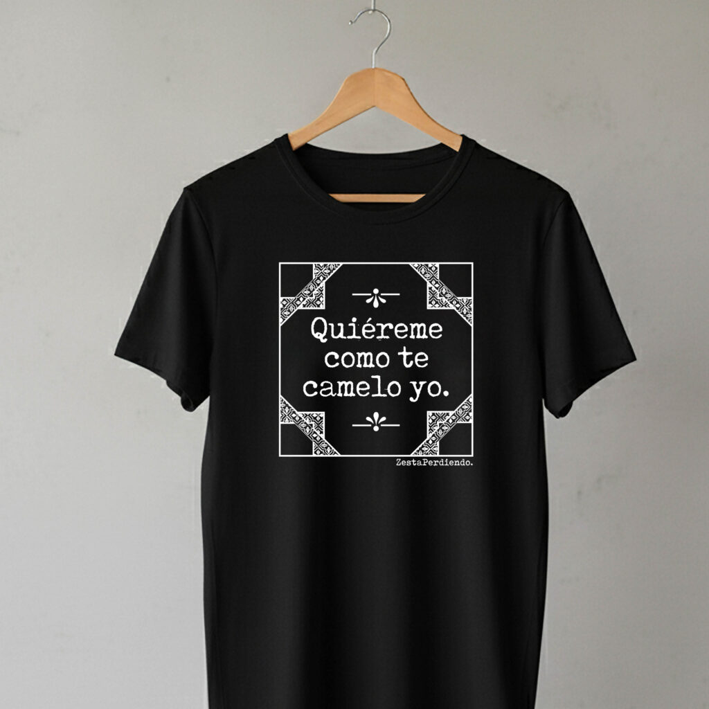 Camiseta Clásica Negra Quiéreme