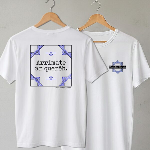 Camiseta Blanca Arrímate al querer - mockup-ARRIMATE-camiseta-blanca-espalda-color-original.jpg Camiseta Blanca Arrímate al querer