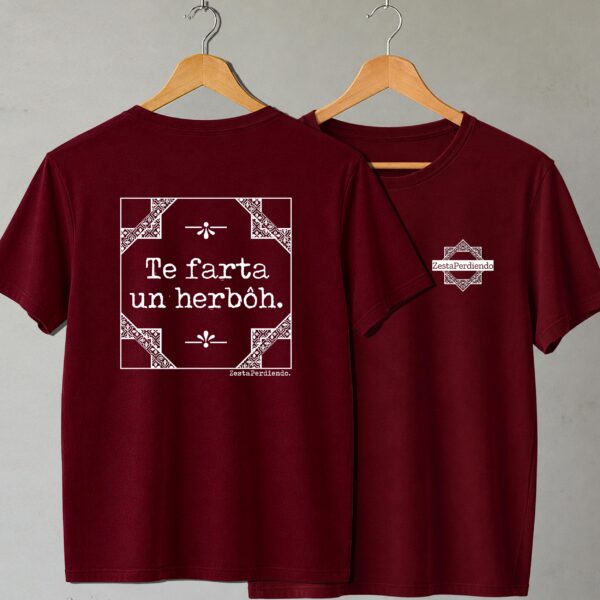 HERVOR_BURDEOS_TRAS Camiseta Burdeos Te falta un hervor